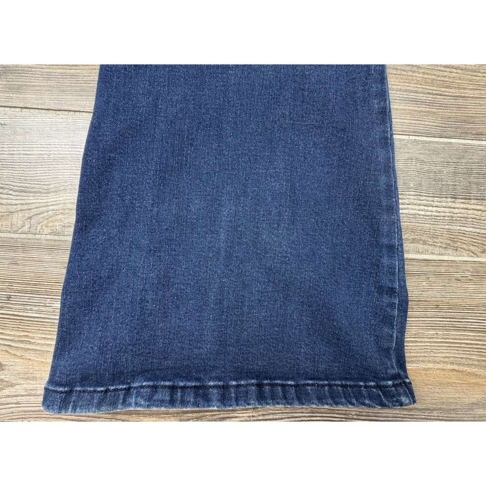 We The Free People Penny Pull-On Flare Jeans Dark Wash Blue 29 Stretch Boho - Picture 9 of 16